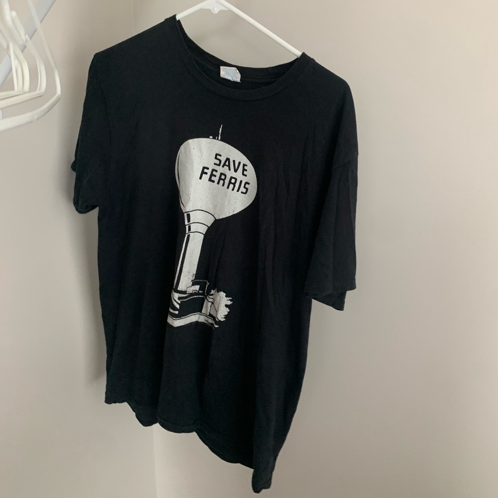 Iconic Save Ferris T-shirt 80s Ferris Bueller’s Day off trendy black and white